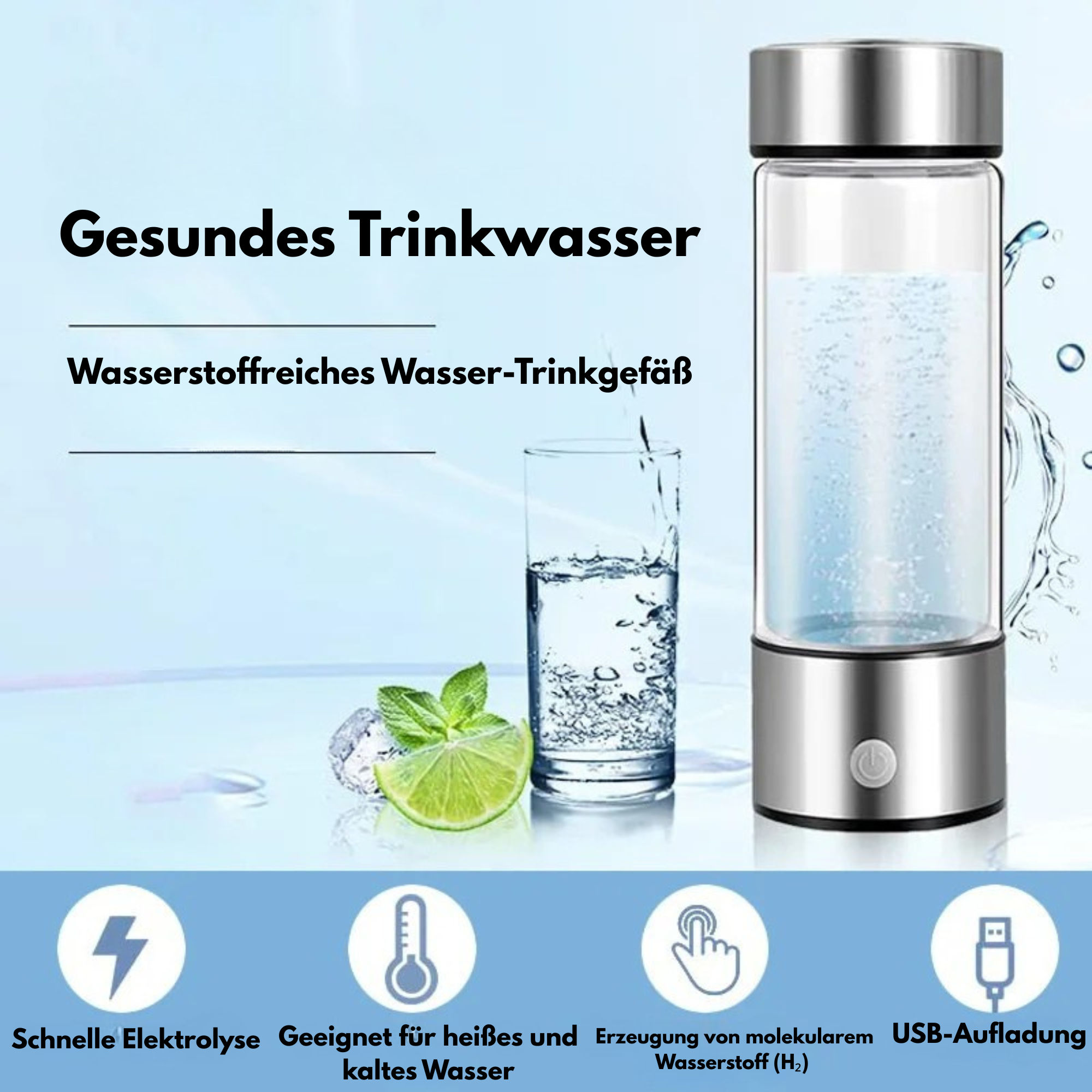 Wasserstoffreicher Elektrischer Hydrogen Wasserbecher