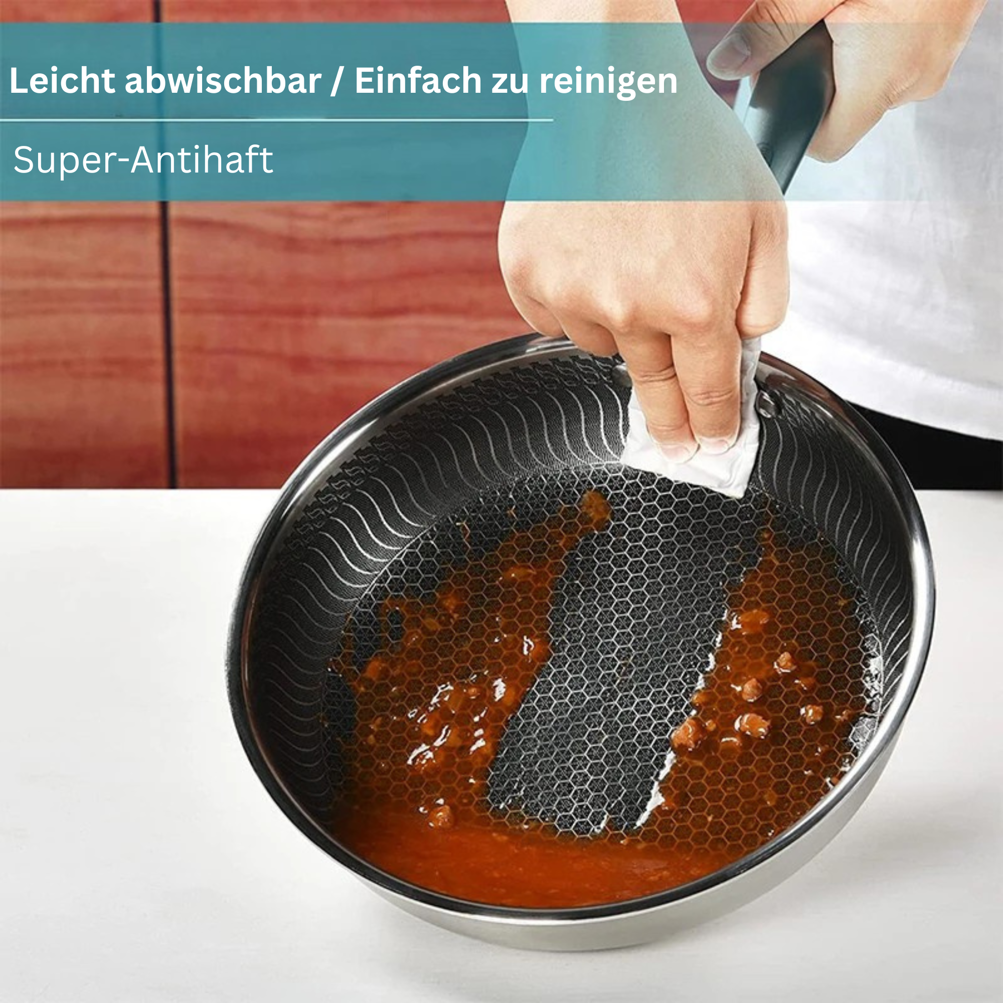 28 cm Antihaft Bratpfanne mit Glasdeckel für alle Herdarten