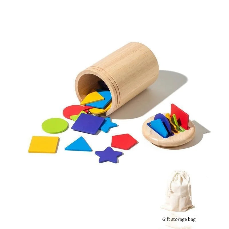 Montessori Holzspielzeug – Farbsortierung & Feinmotoriktraining für Kleinkinder | Sicheres Lernspielzeug aus Holz