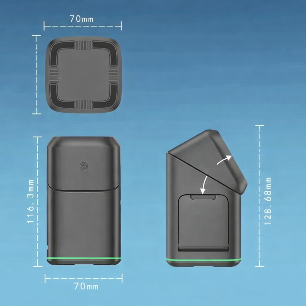 3-in-1 Magnetisches kabelloses Ladegerät – Qi-Wireless-Station für iPhone, Apple Watch & AirPods mit LED-Licht
