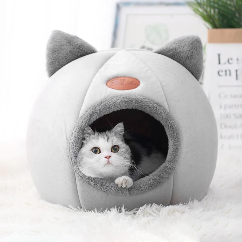 Neuer Tiefschlafkomfort im Winter – Gemütliches Katzenbett & Haustierzelt aus 100% Baumwolle für warme, ruhige Nächte
