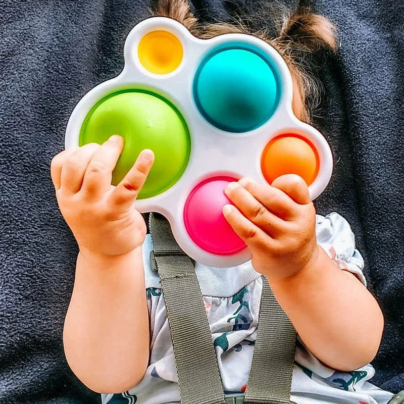 Montessori Ãœbungsbrett & Rassel – Buntes Intelligenz-Spielzeug für Babys