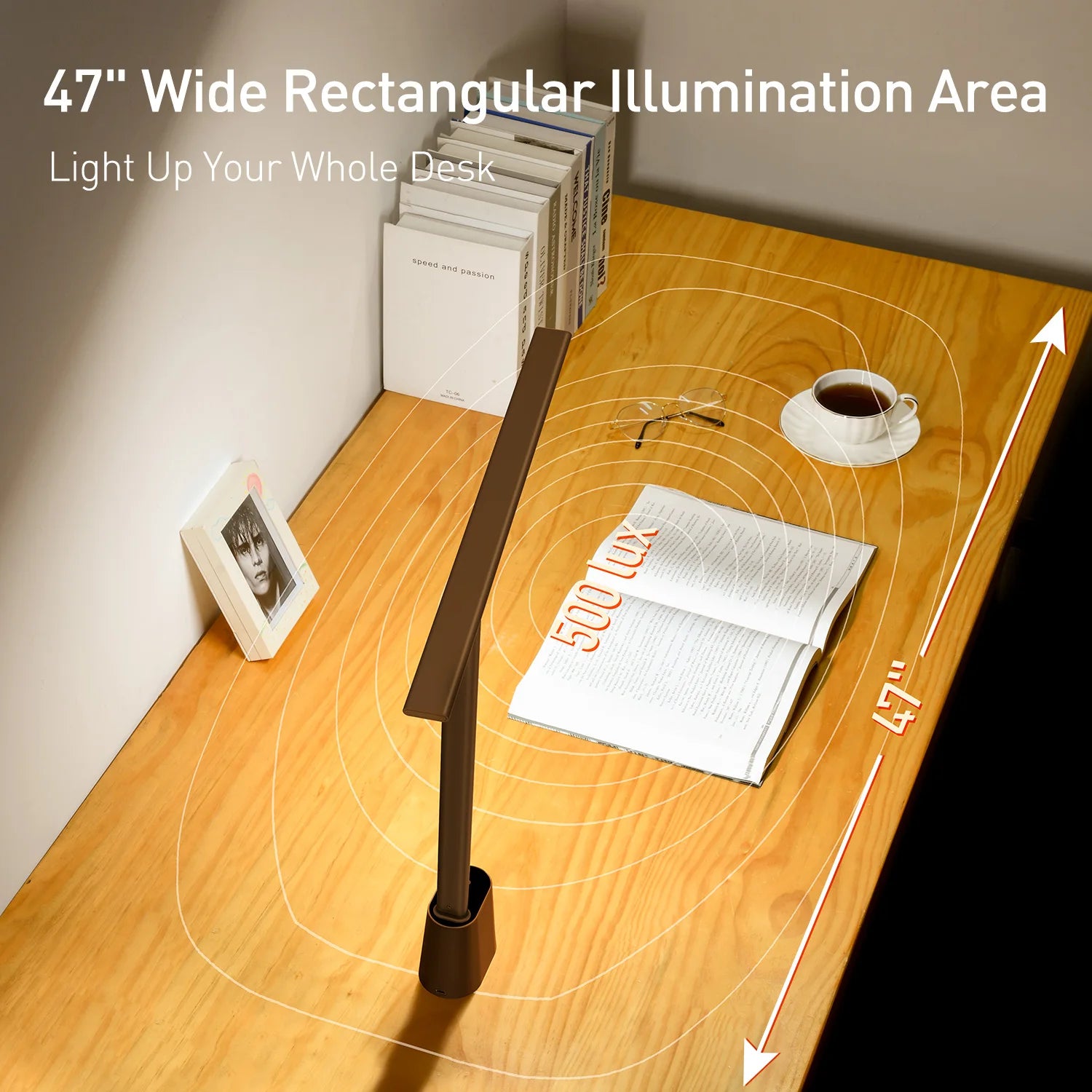 LED-Schreibtischlampe mit Augenschutz – Dimmbar, Faltbar & Intelligente Helligkeit für Büro, Studium & Nachttisch