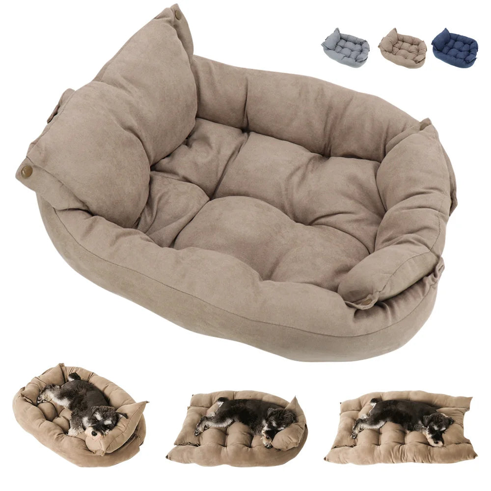 Multifunktions-Hundebettmatte 3-in-1 – Warmes, weiches Schlafsofa für Hunde & Katzen