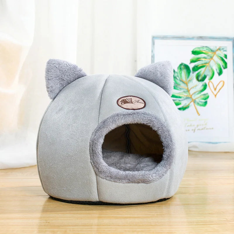 Neuer Tiefschlafkomfort im Winter – Gemütliches Katzenbett & Haustierzelt aus 100% Baumwolle für warme, ruhige Nächte