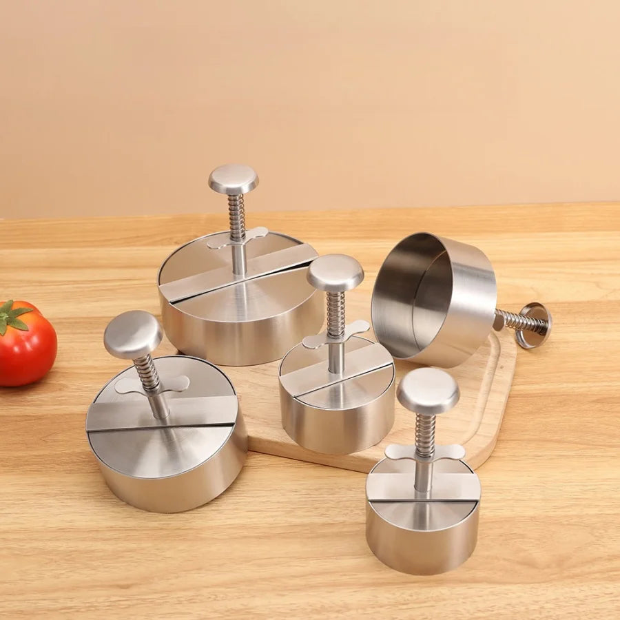Hamburger Patty Maker Press – Edelstahl 304, Antihaft, Einstellbare Dicke