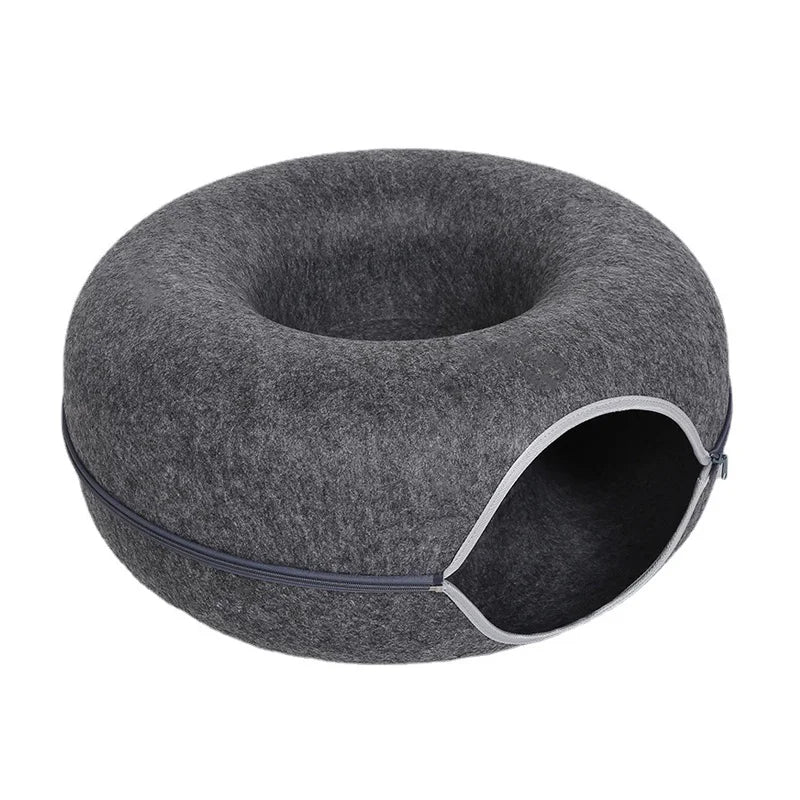 Donut-Katzenbett für 2 Katzen – Kuscheln, Spielen & Verstecken in einem