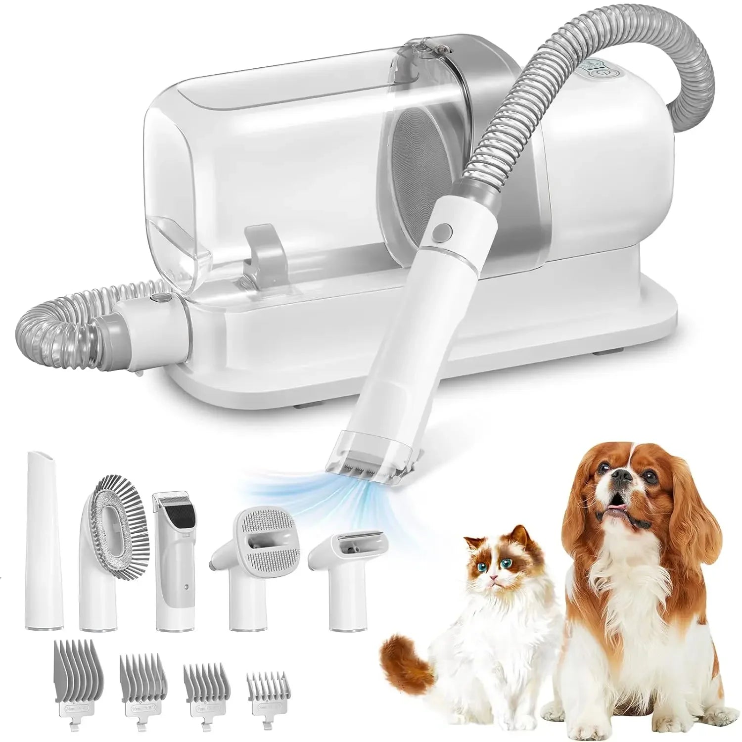 Tierhaar-Staubsauger & Pflegeset für Hunde – Geräuscharm, Effizient & Sauber mit 2,3 l Staubbehälter