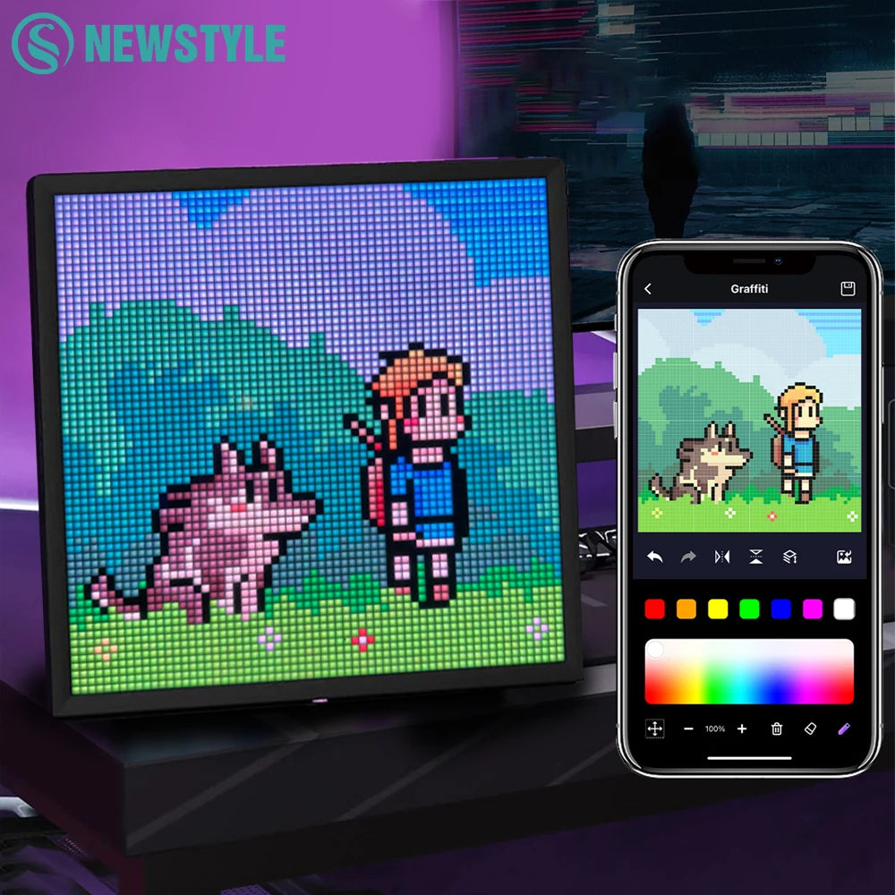 LED-Pixel-Display 64x64 RGB – Kreatives Pixel-Art-Panel mit Bluetooth-App-Steuerung