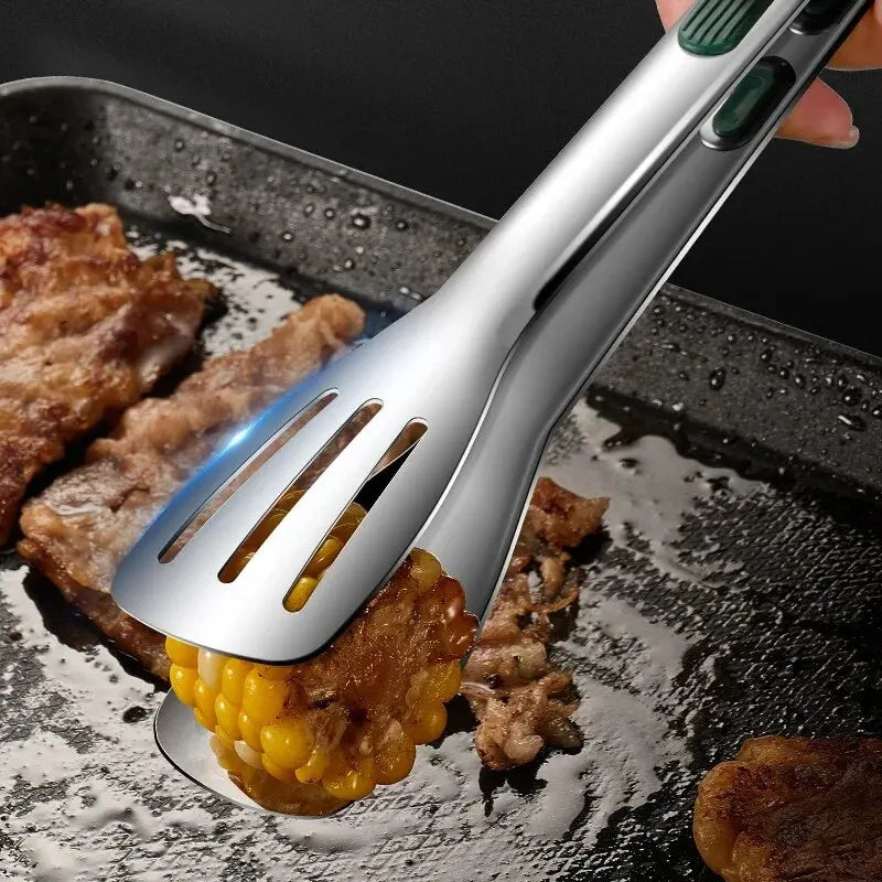 Nicht-Slip Edelstahl Lebensmittelzange – Rutschfester Griff für Küche & Grill