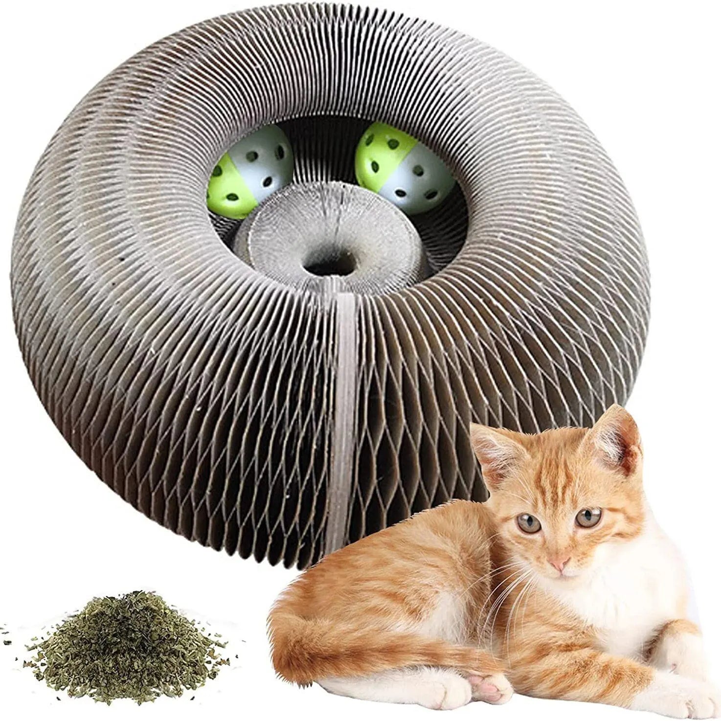 Multifunktionaler Kratzball für Katzen – Spielspaß, Krallenpflege & Rückzugsort - HomiZen