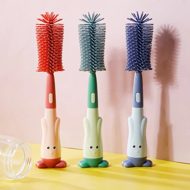 3er-Set Babyflaschen-Reinigungsbürsten aus Silikon – Sicher, Langlebig & BPA-frei