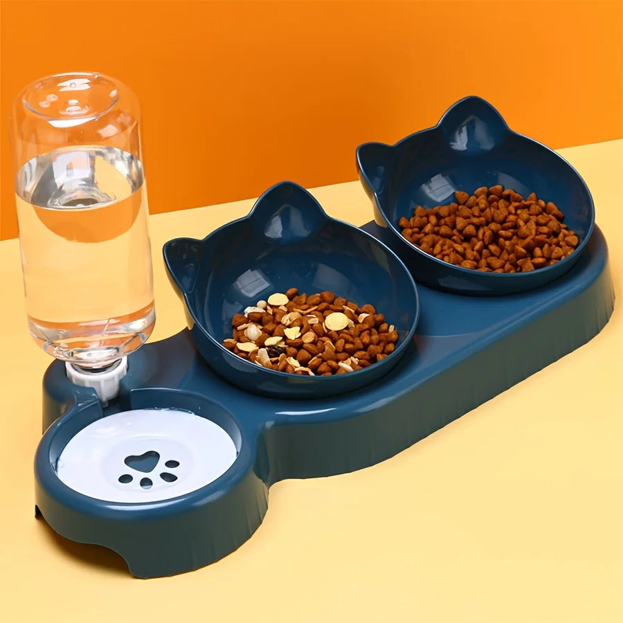 Haustierschalen mit Wasserzufuhr – 3-in-1-Design für gesunde, glückliche Katzen