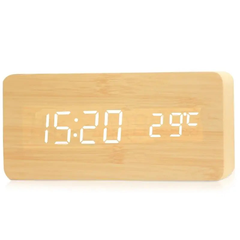 Digitaler Wecker aus Holz mit LED-Anzeige – Stilvolles Design trifft moderne Funktionalität