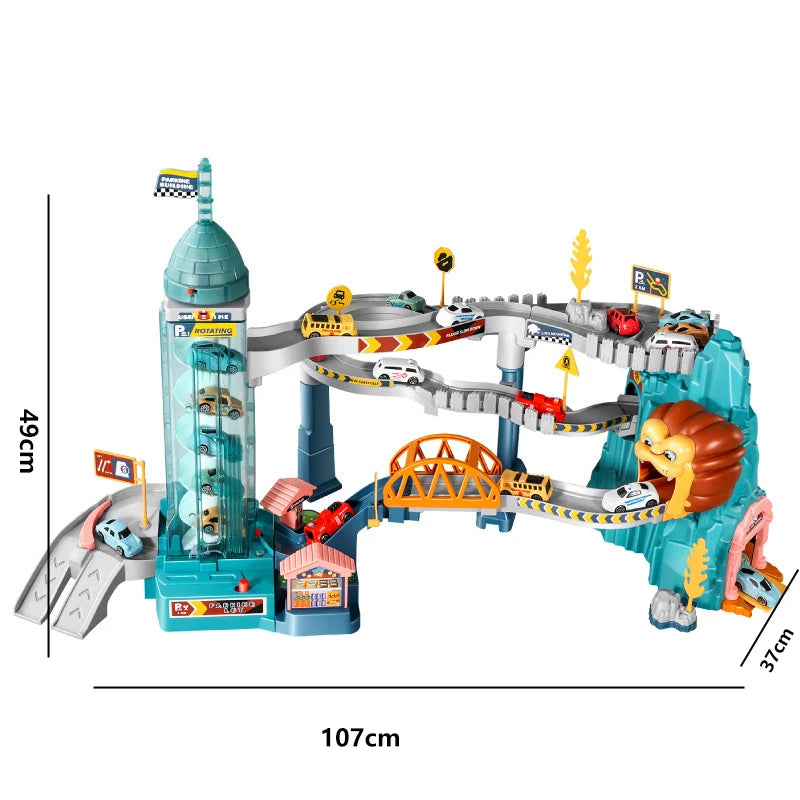 Lion Theme Car Track für Kinder – Rennspaß, der begeistert!