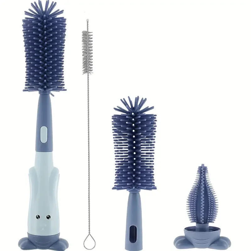 3er-Set Babyflaschen-Reinigungsbürsten aus Silikon – Sicher, Langlebig & BPA-frei