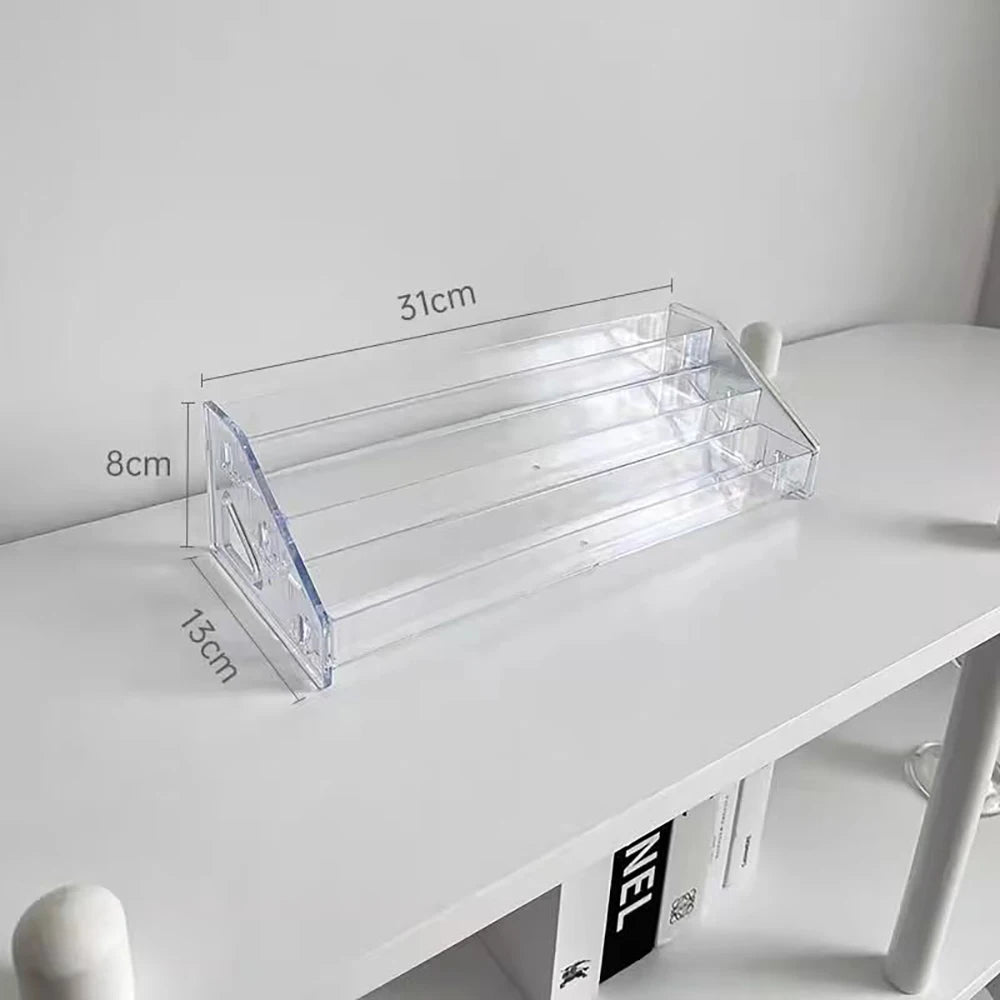 Transparente Aufbewahrungsbox aus Acryl – Make-up-, Schmuck- & Kosmetik-Organizer für ordentlichen Schreibtisch