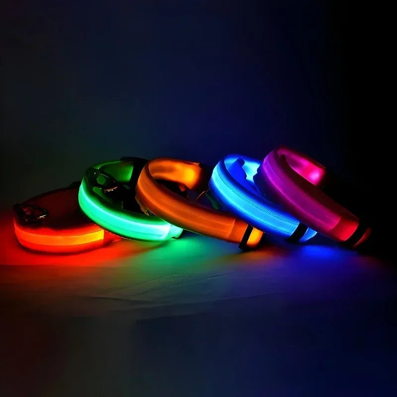 LED Hundehalsband aus Nylon – Sicher unterwegs bei Nacht mit leuchtendem Komfort für Ihren Vierbeiner