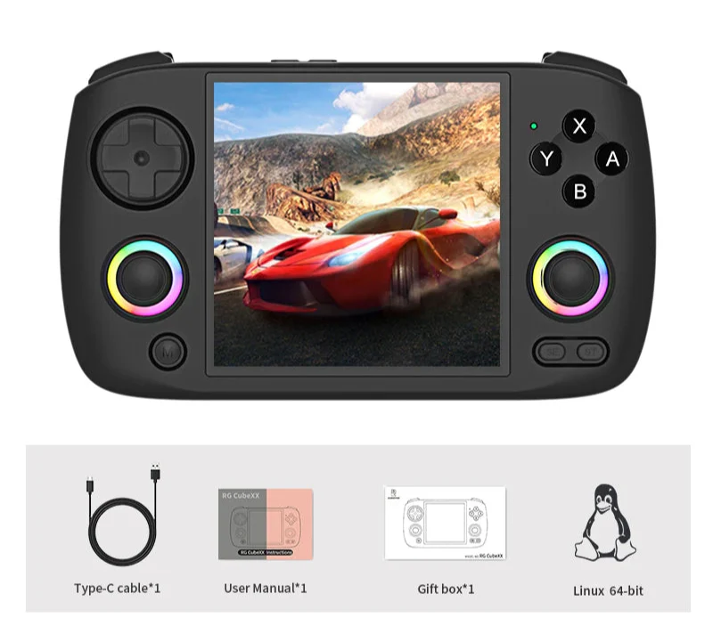 RG Cubexx Retro Handheld-Spielekonsole – Kompaktes Retro-Gaming mit modernem IPS-Display