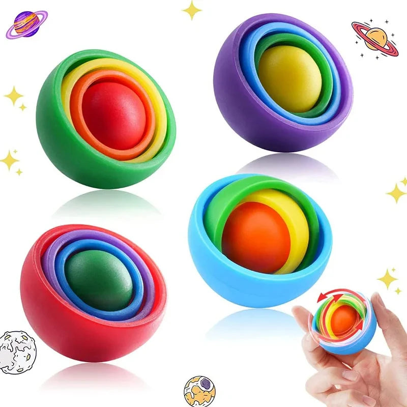 3D Rotation Ball Fidget Gyro – Stressabbau & Sensorisches Spielzeug für Kinder, Teenager & Erwachsene