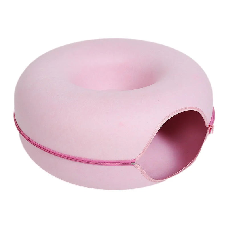 Donut-Katzenbett für 2 Katzen – Kuscheln, Spielen & Verstecken in einem