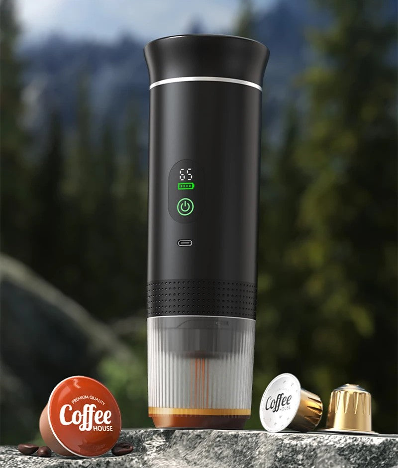 Tragbare Espressomaschine mit Digitalanzeige – Frischer Barista-Kaffee jederzeit, überall