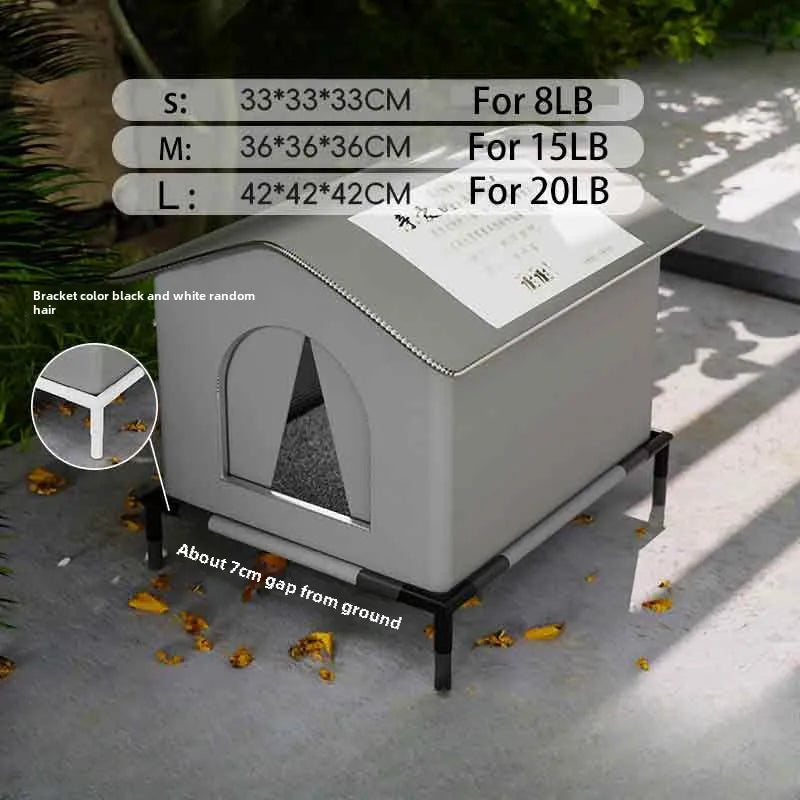 Wasserdichtes Katzenhaus für Draußen – Warm, Faltbar & Waschbar – Perfekter Rückzugsort für Katzen & Kleine Hunde