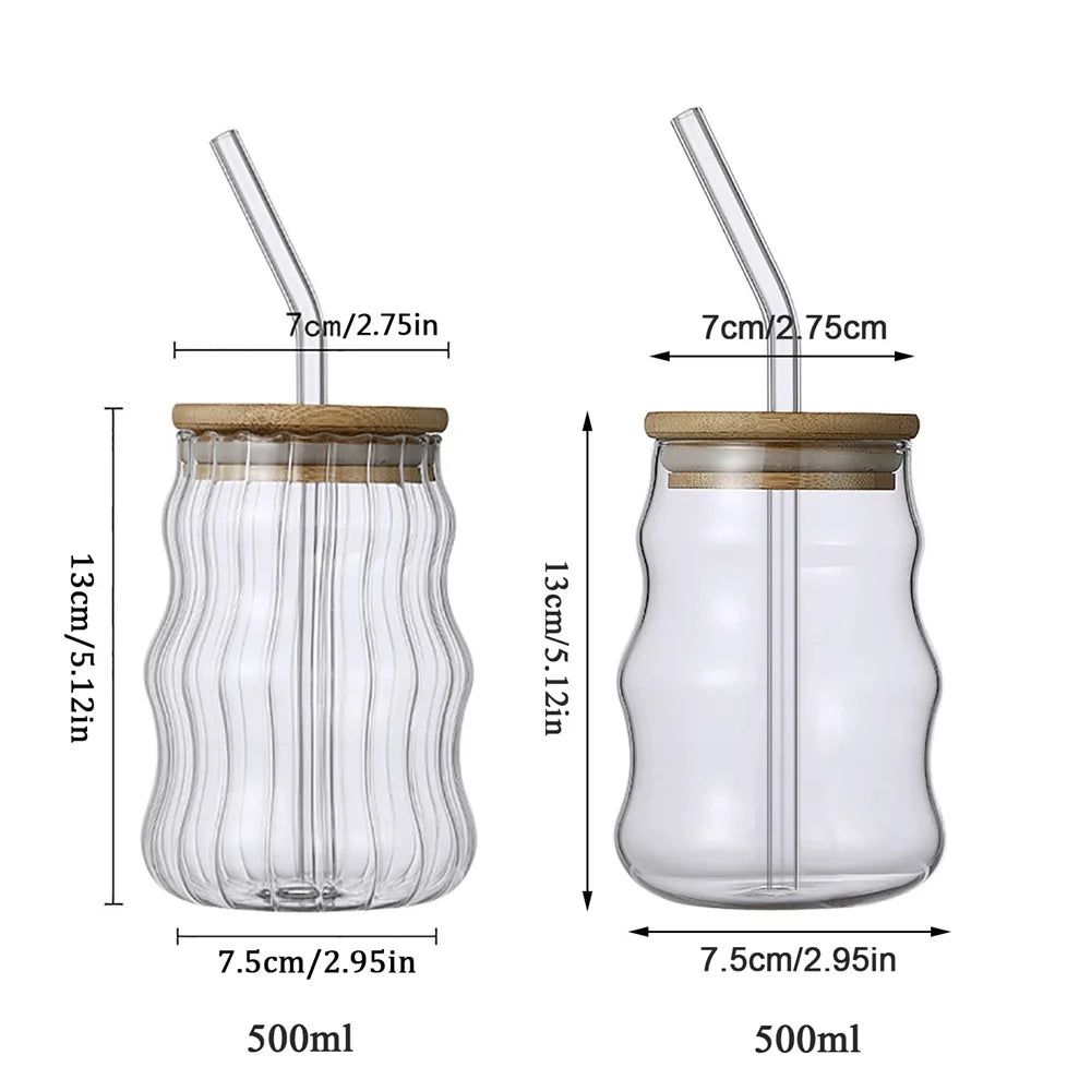 Glasbecher 530 ml hitzebeständig – Elegantes Trinkglas für Tee, Saft, Milch & Kaffee