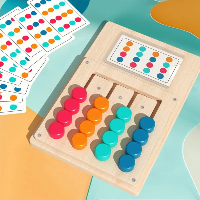 Montessori Holz Farb- & Form-Matching Spielbrett – Fördert Logik, Konzentration & Gehirnentwicklung