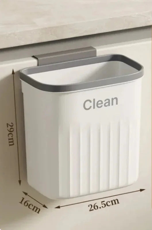 Kitchen Trash Can with Lid – Wall Mount & Hanging Design for a Clean, Odor-Free Kitchen