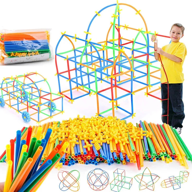 Stroh Konstrukteur Spielzeug – Kreatives Bauen für Spaß & motorische Förderung