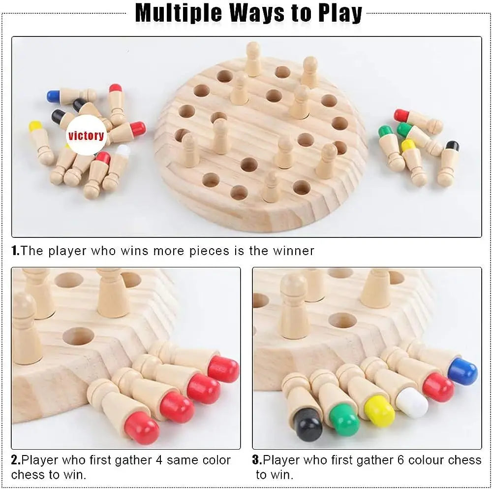 Montessori Memory Spiel aus Holz – Spaß, Lernen & Familienzeit vereint