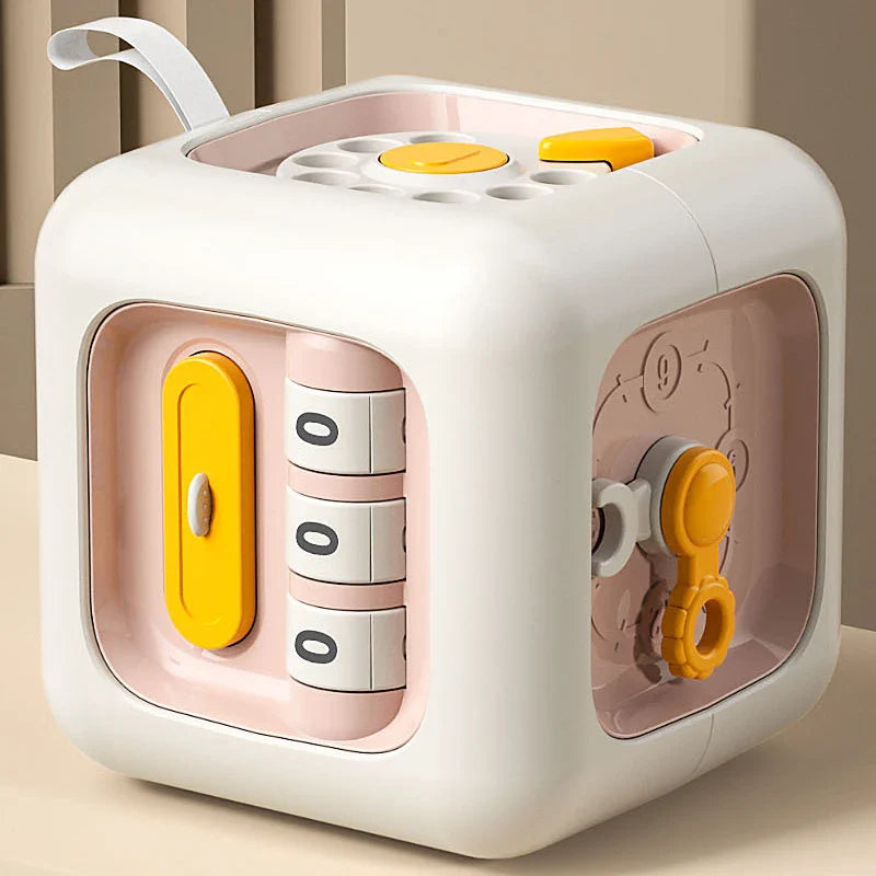 6-in-1 Montessori-Lernspielzeug – Der sensorische Beschäftigungswürfel, der Kinder spielend wachsen lässt