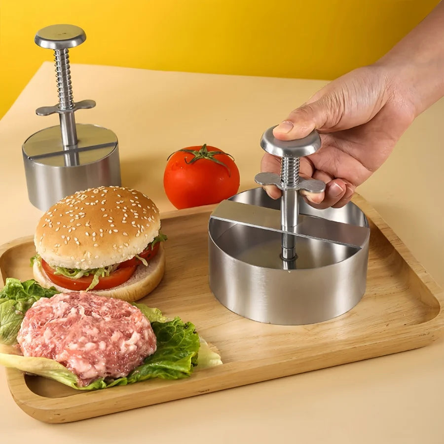 Hamburger Patty Maker Press – Edelstahl 304, Antihaft, Einstellbare Dicke