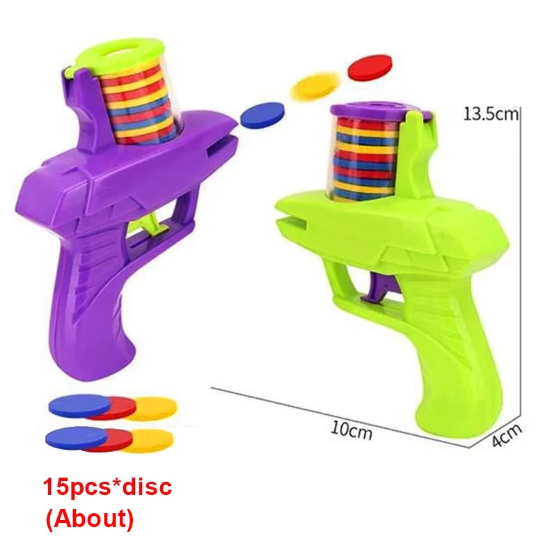 Kinder Outdoor Spiel Schaum Disc Pistole – Sicheres & Lustiges Eltern-Kind-Spielzeug
