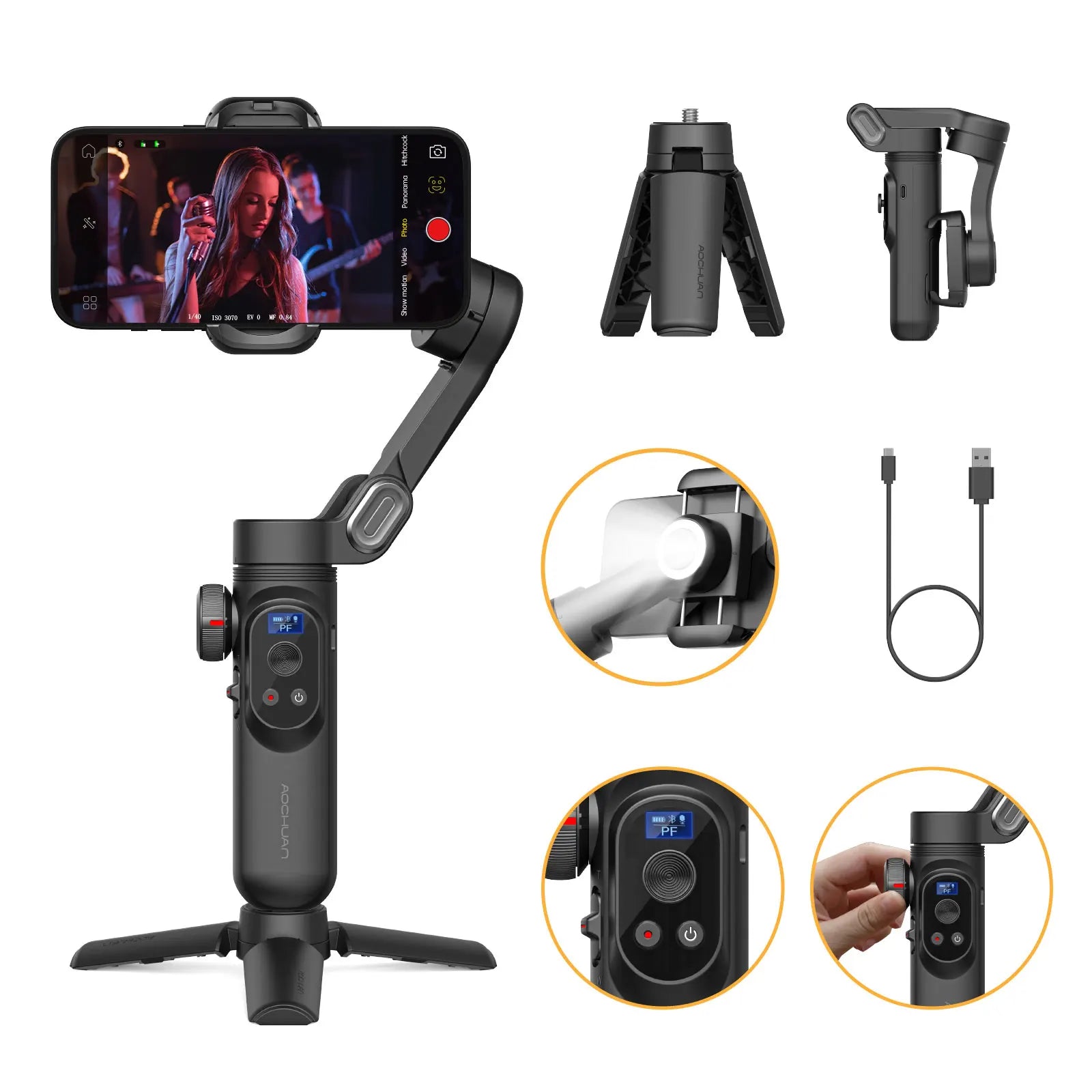 Smart XPro Smartphone 3-Achsen-Gimbal-Stabilisator – Profi-Videos mit Leichtigkeit aufnehmen