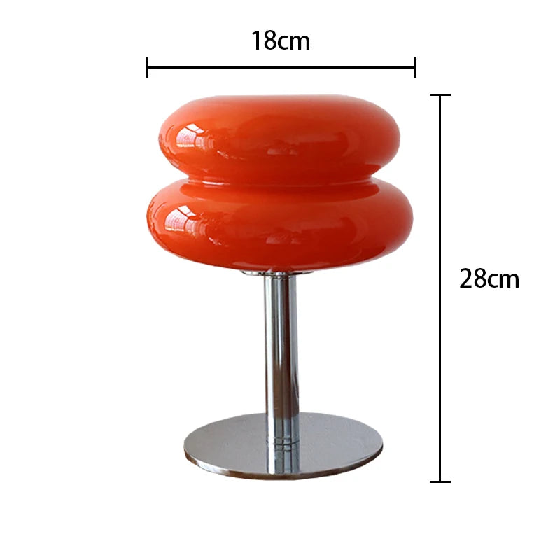 Macaron Glas Tischlampe – Trikromatisches Licht für stilvolle Atmosphäre & augenschonendes Nachtlicht