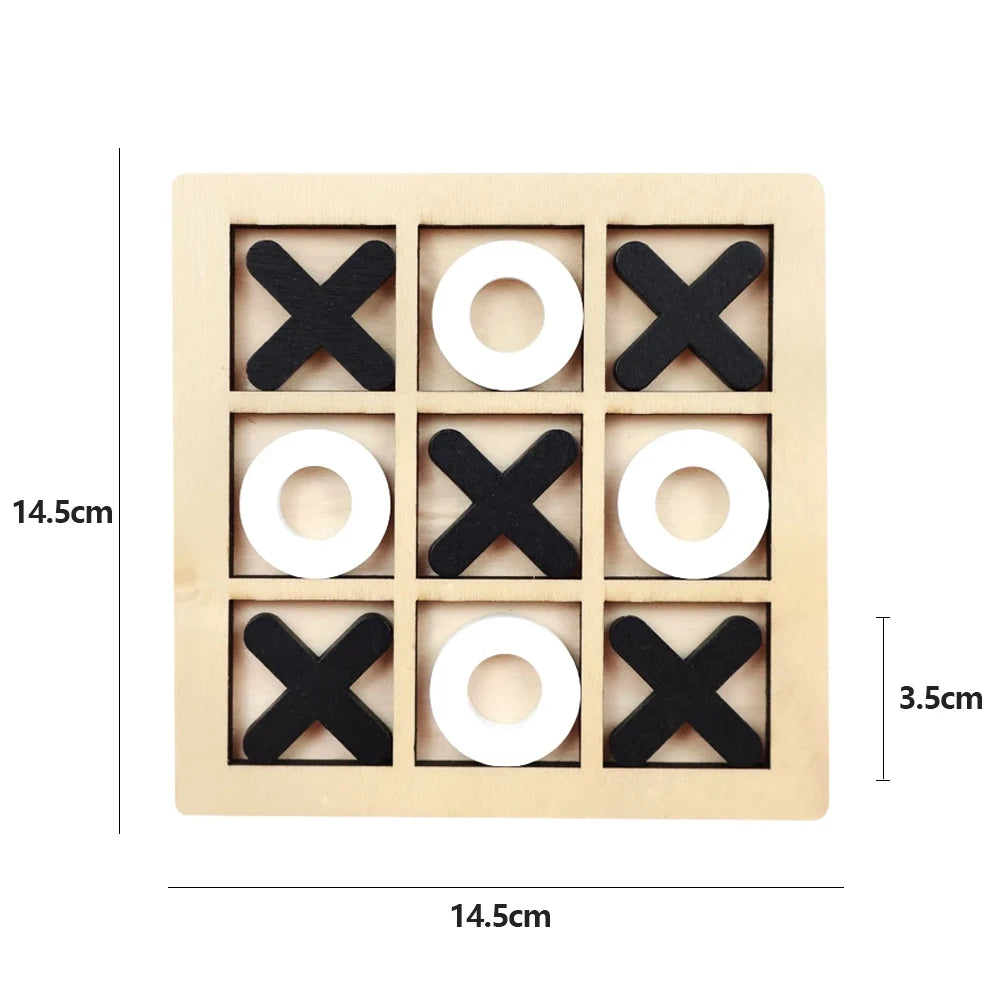 Holz XO Tic Tac Toe Spiel – Montessori Lernspaß & Familienspaß in Einem