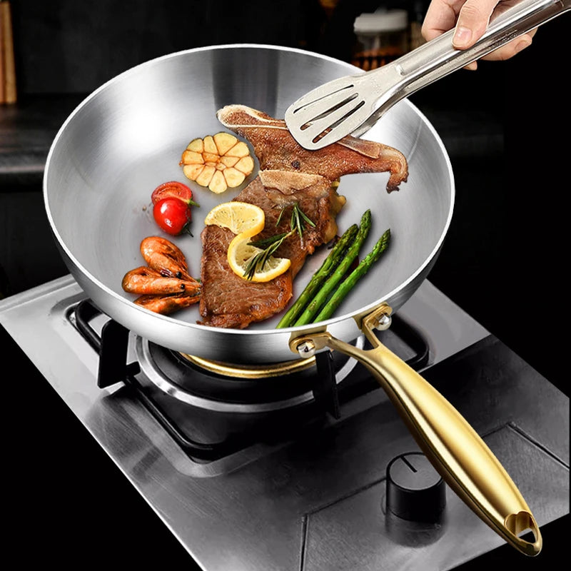316 Edelstahl Bratpfanne 28cm – 7-Schicht Profi-Pfanne für gesundes und gleichmäßiges Kochen