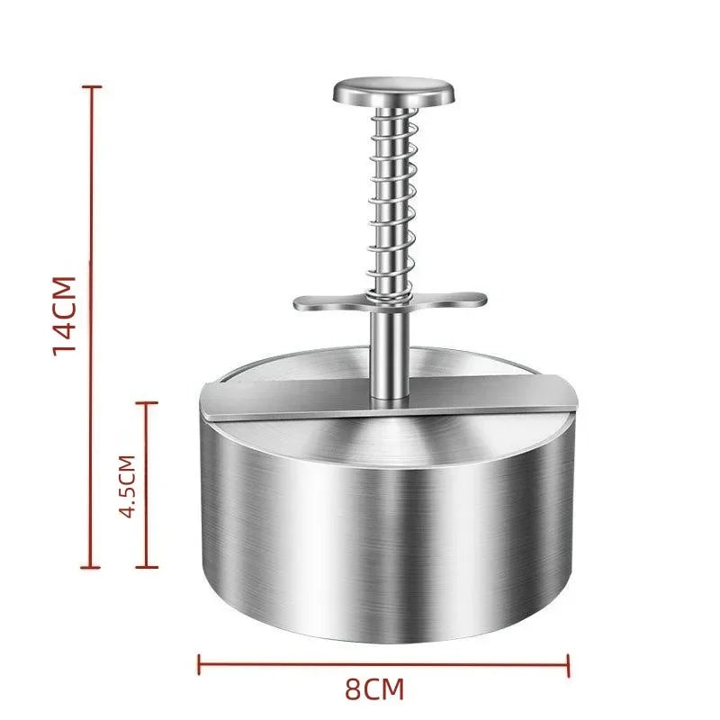 Hamburger Patty Maker Press – Edelstahl 304, Antihaft, Einstellbare Dicke