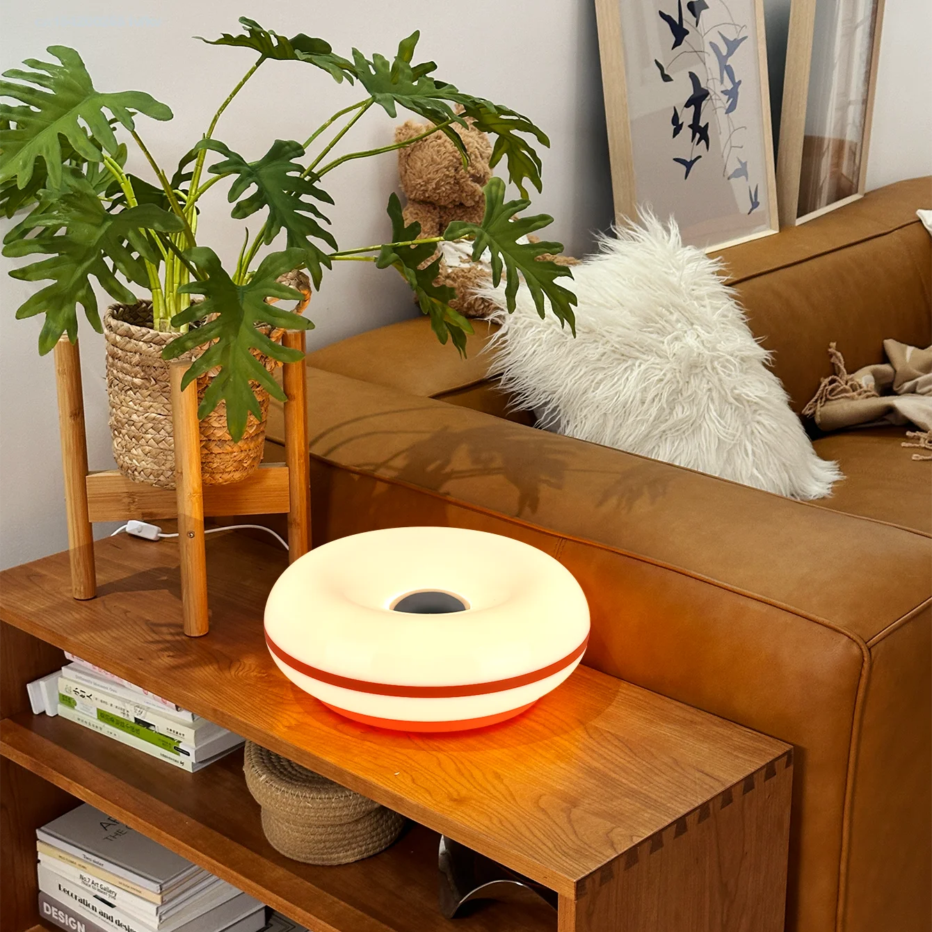 Donut Tischlampe mit USB-Stecker – Stilvolles Ambientelicht für Schlafzimmer, Wohnzimmer & Esszimmer