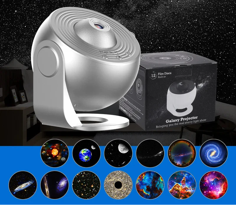 Nachtlicht Galaxy Projektor Sternenhimmel – 360° Rotierendes Planetarium für magische Nächte