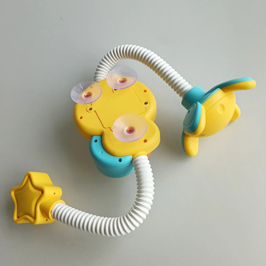 Baby Party Spielzeug mit Wasserspray – Lustiges Entlein mit Blumen und elektrischem Duschspaß