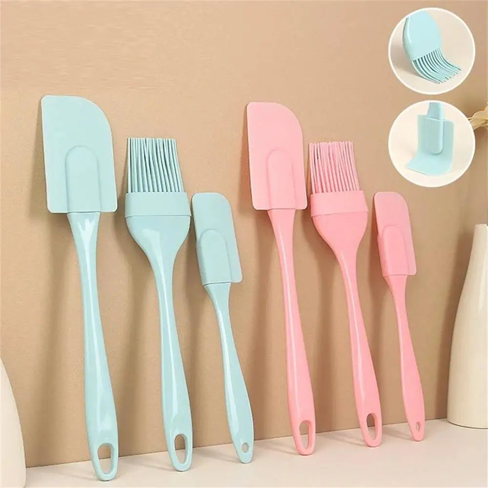 3-teiliges Silikon Spatel & Pinsel Set – Flexibel, Langlebig & Nicht-Stick