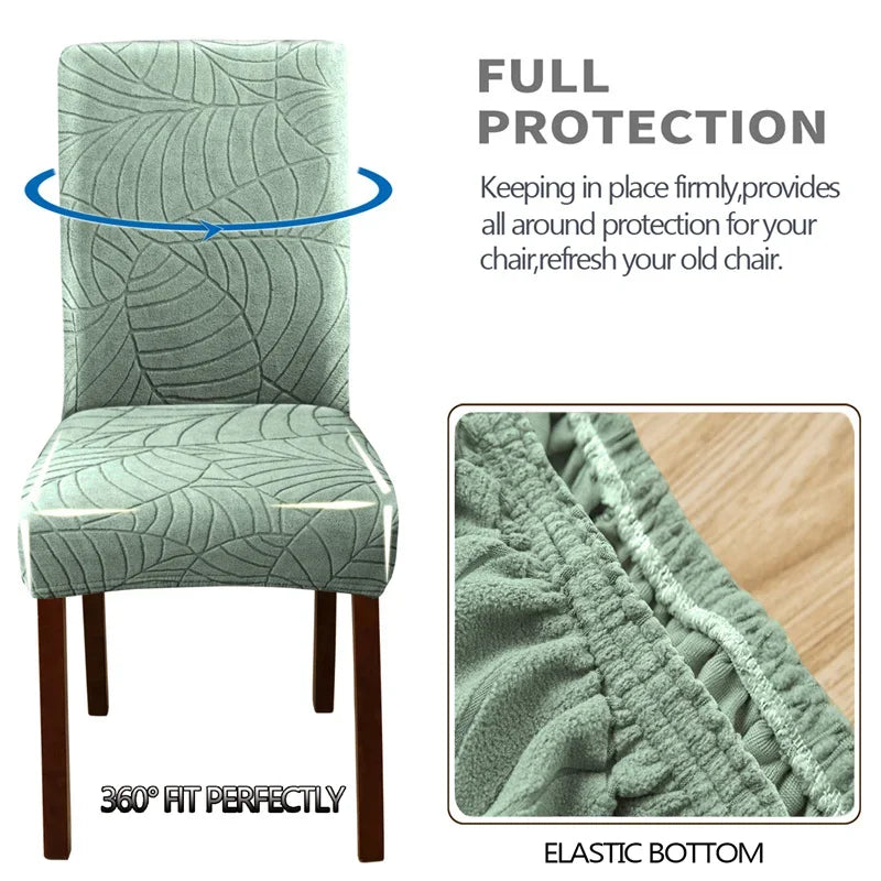 Jacquard Stretch Stuhlhusse Esszimmer – Wasserdichte PU-Stuhlbezüge für Esszimmer, Hotel & Event