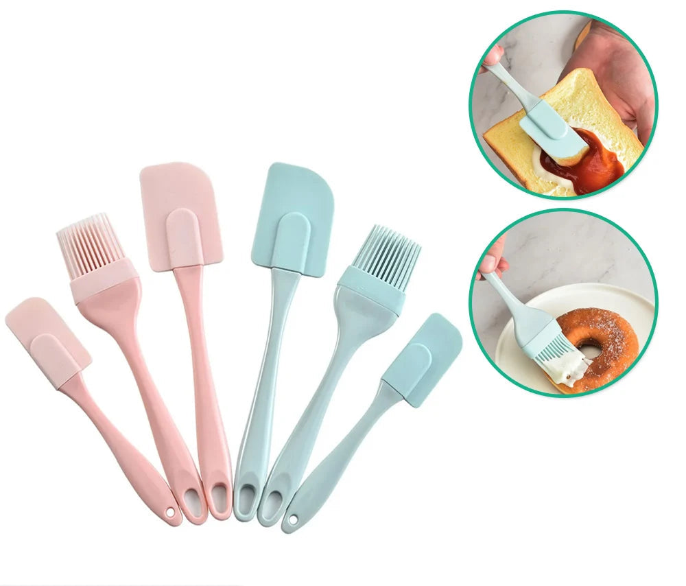 3-teiliges Silikon Spatel & Pinsel Set – Flexibel, Langlebig & Nicht-Stick