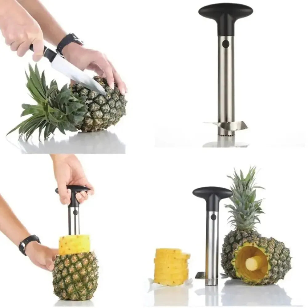 Edelstahl Ananas-Schäler – Frische Ananas in nur 30 Sekunden genießen