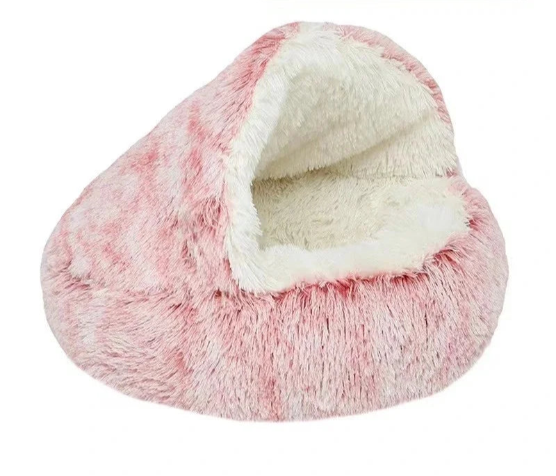 Herbst & Winter Weiches Plüsch-Haustierbett – Warmes, Gemütliches Katzennest für Kalte Tage
