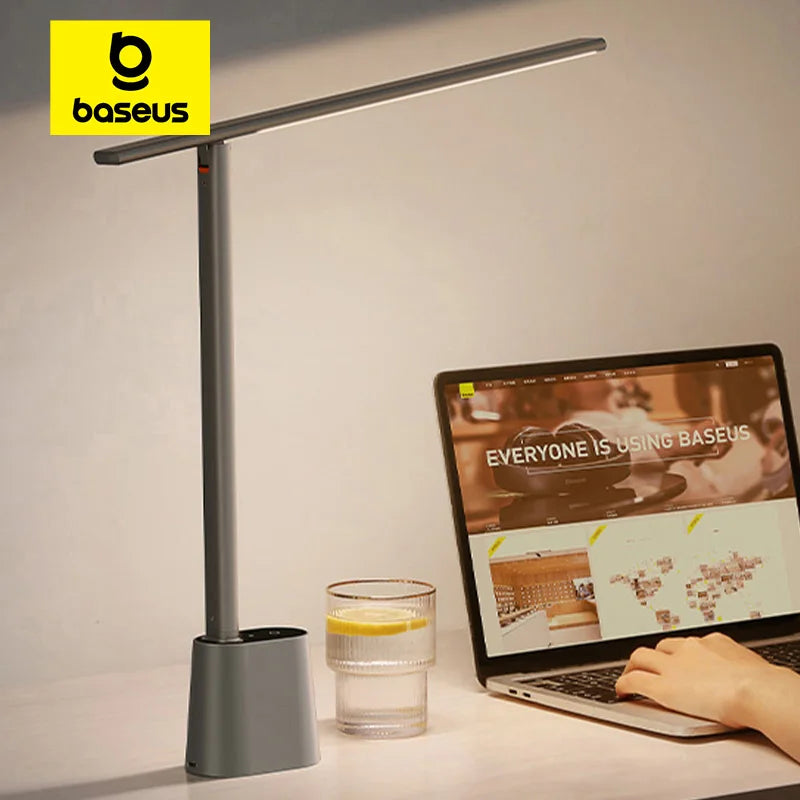 LED-Schreibtischlampe mit Augenschutz – Dimmbar, Faltbar & Intelligente Helligkeit für Büro, Studium & Nachttisch