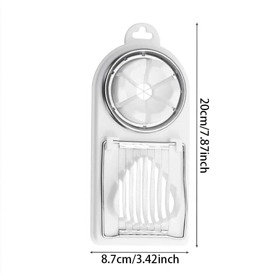 Multifunktionaler 2-in-1 Eier Schneider – Präzise Edelstahl-Drähte & PP-Basis